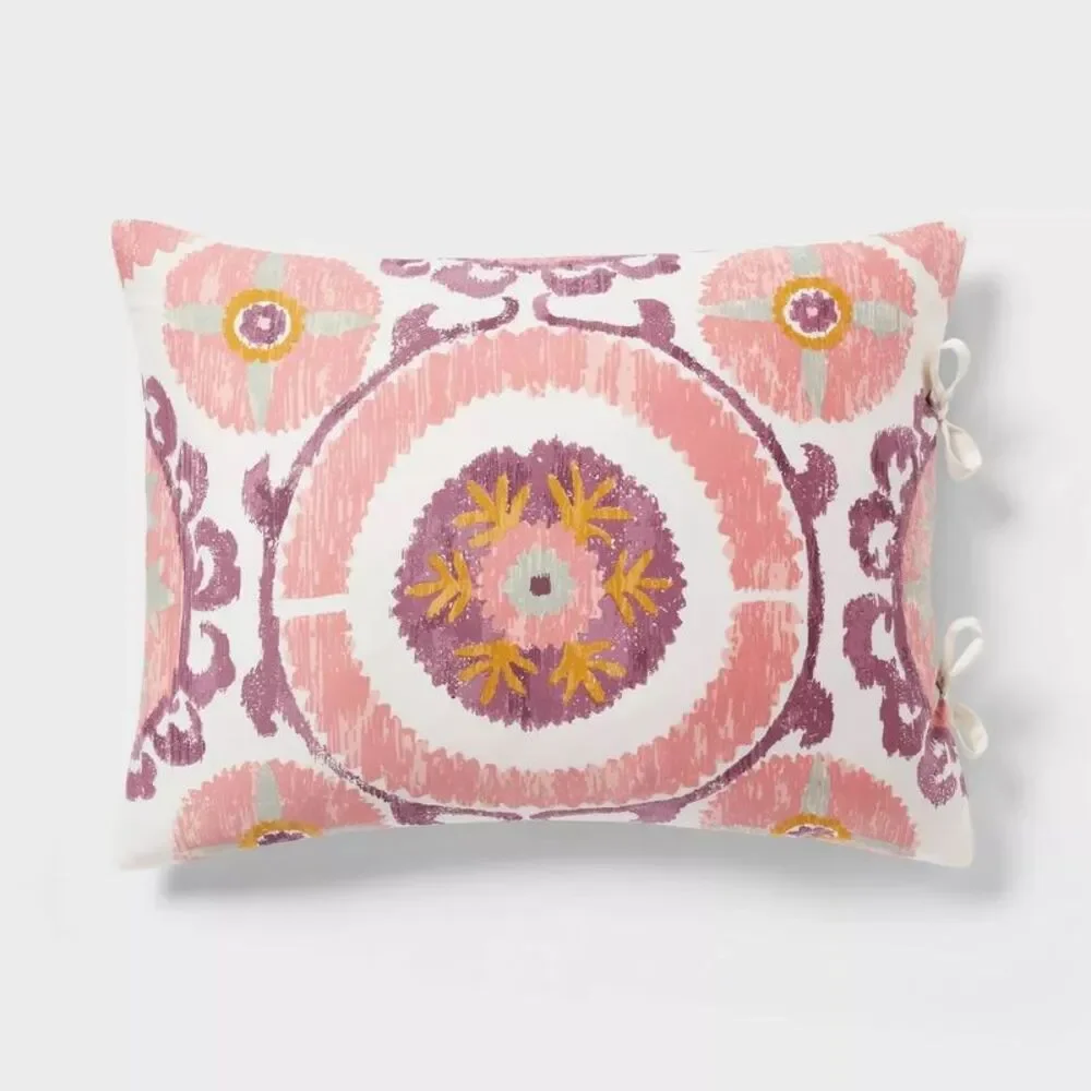 Full/Queen Luxe 310TC Cotton Sateen Suzani Print Duvet Set - Multi